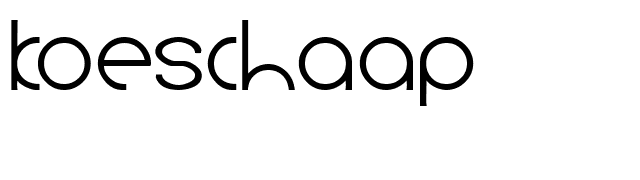 koeschaap font preview