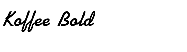 Koffee Bold font preview