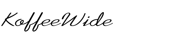 KoffeeWide font preview