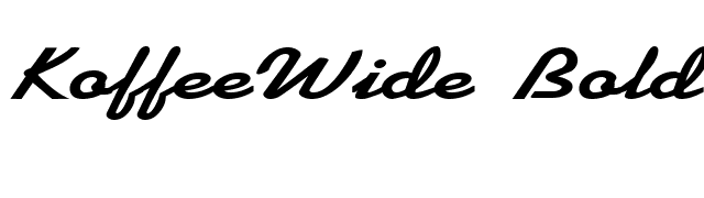 KoffeeWide Bold font preview