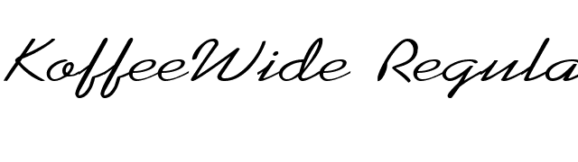 KoffeeWide Regular font preview