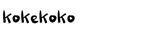 kokekoko font preview