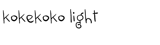 kokekoko light font preview