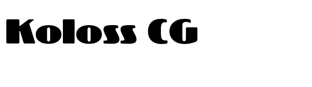 Koloss CG font preview