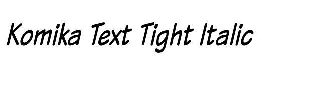 Komika Text Tight Italic font preview