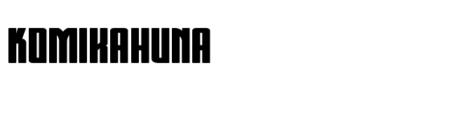 Komikahuna font preview