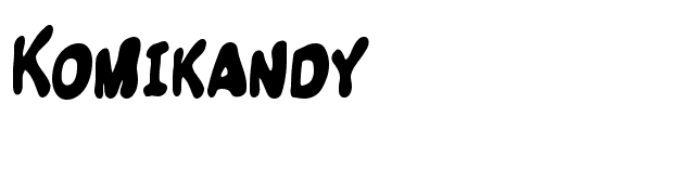 Komikandy font preview