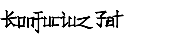 Konfuciuz Fat font preview