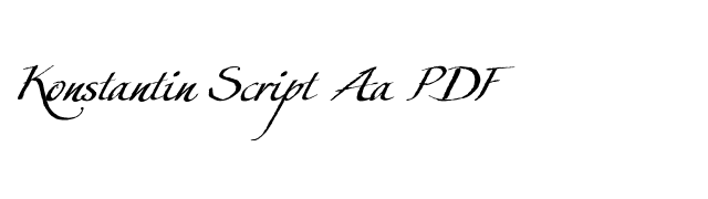 Konstantin Script Aa PDF font preview