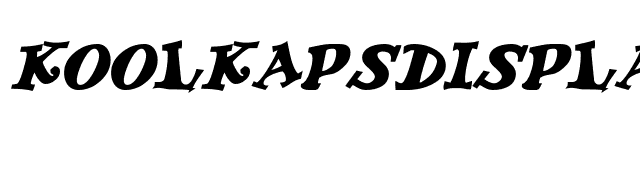 KoolKapsDisplay Bold Italic font preview