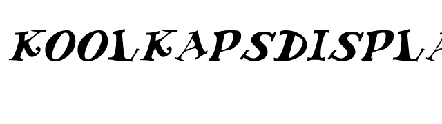 KoolKapsDisplay Italic font preview