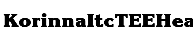 KorinnaItcTEEHea font preview