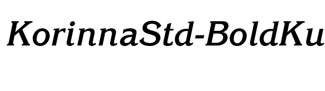 KorinnaStd-BoldKursiv font preview