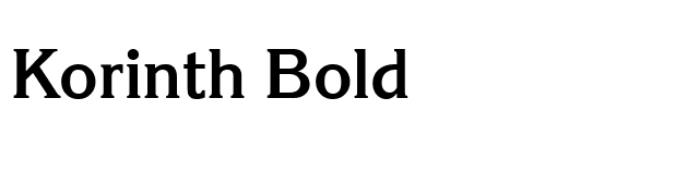 Korinth-Bold font preview