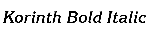 Korinth Bold Italic font preview
