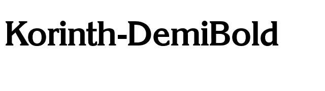 Korinth-DemiBold font preview