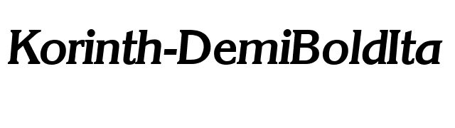 Korinth-DemiBoldIta font preview