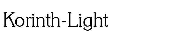 Korinth-Light font preview
