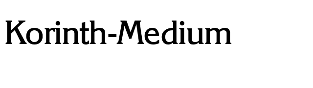 Korinth-Medium font preview