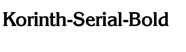 Korinth-Serial-Bold font preview