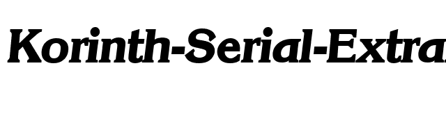 Korinth-Serial-ExtraBold-RegularItalic font preview