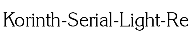 Korinth-Serial-Light-Regular font preview