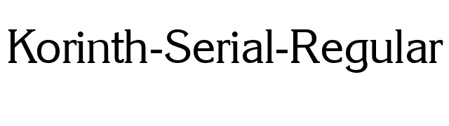 Korinth-Serial-Regular font preview