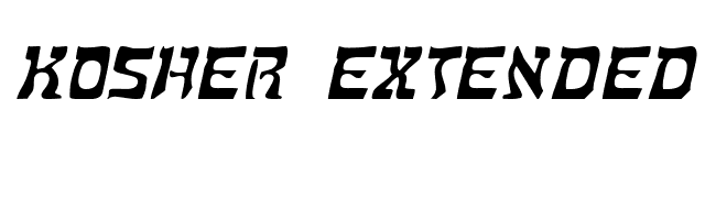 Kosher Extended Italic font preview
