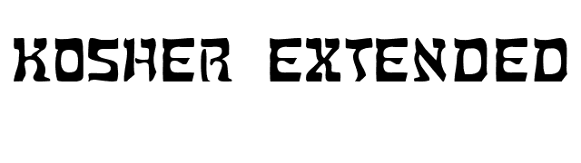 Kosher Extended Normal font preview