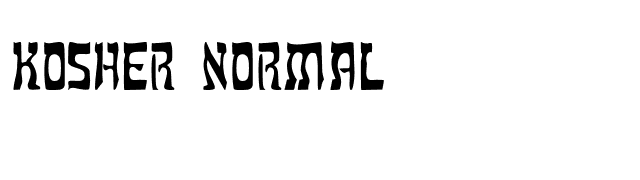 Kosher Normal font preview