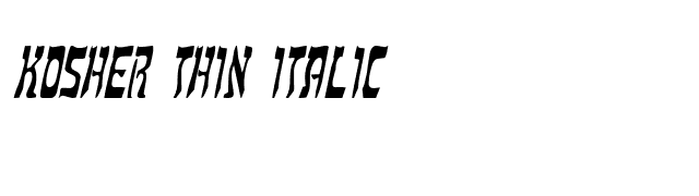 Kosher Thin Italic font preview