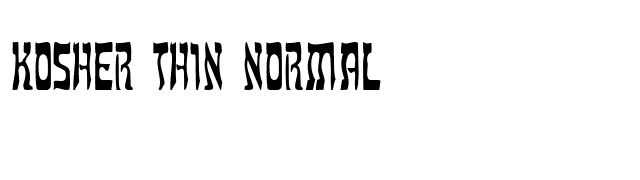Kosher Thin Normal font preview