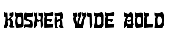 Kosher Wide Bold font preview