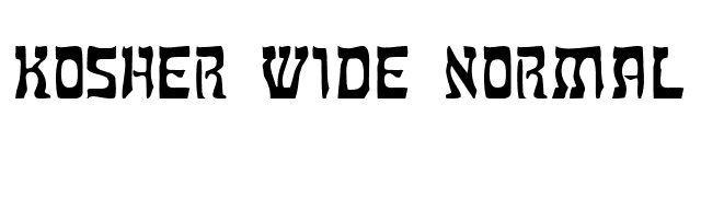 Kosher Wide Normal font preview