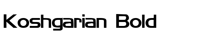 Koshgarian Bold font preview