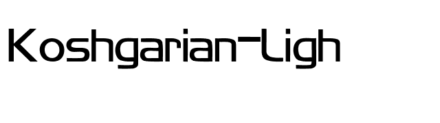 Koshgarian-Ligh font preview