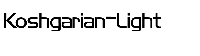 Koshgarian-Light font preview