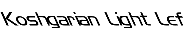 Koshgarian Light Leftie font preview