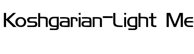 Koshgarian-Light Medium font preview