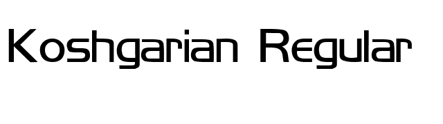 Koshgarian Regular font preview