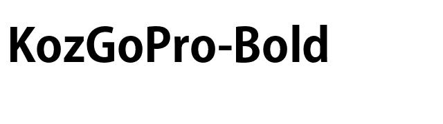 KozGoPro-Bold font preview