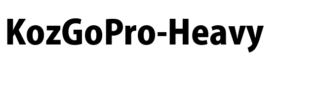KozGoPro-Heavy font preview