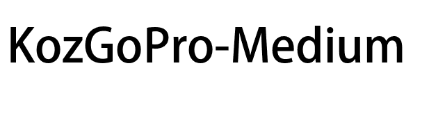 KozGoPro-Medium font preview