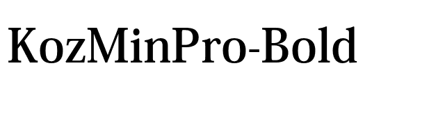 KozMinPro-Bold font preview