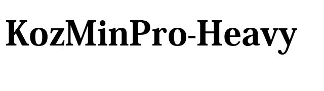 KozMinPro-Heavy font preview