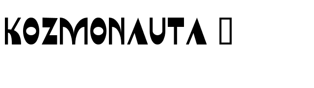 Kozmonauta 2 font preview