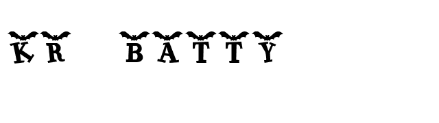 KR Batty font preview