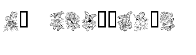 KR Beautiful Butterfly font preview