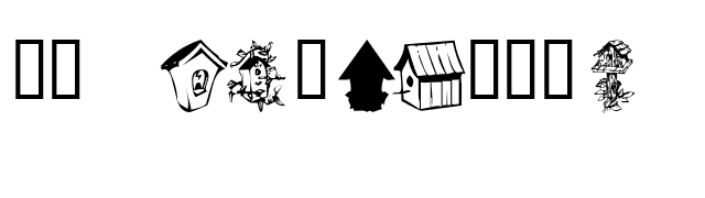 KR Birdhouse font preview