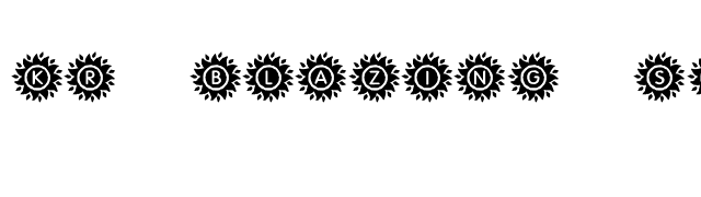 KR Blazing Sun font preview